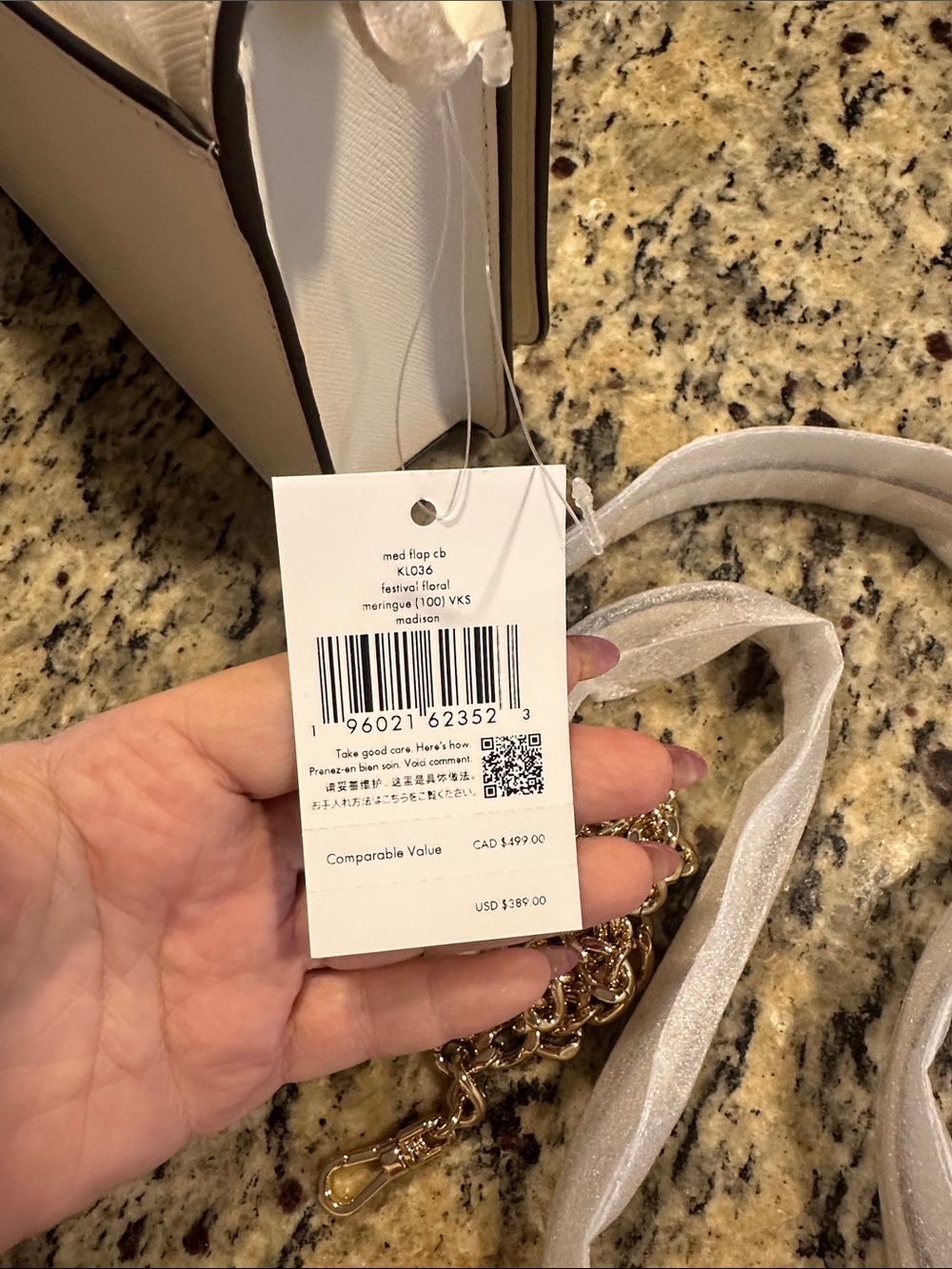 kate spade White Floral & Butterfly Laser-Cut Crossbody NWT - Picture 2 of 16